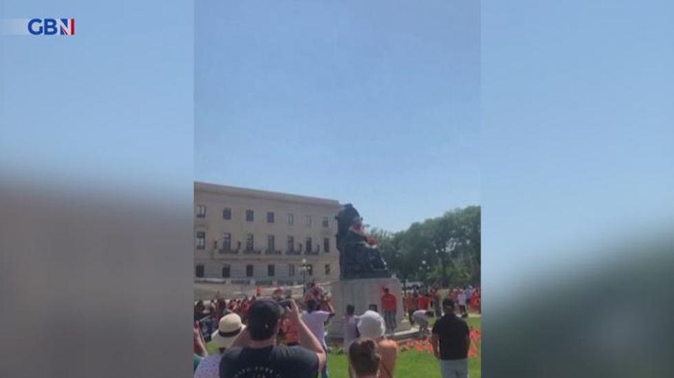 Queen Elizabeth and Victoria statues torn down in Canada