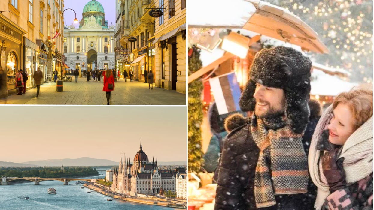 Vienna / Budapest / Couple at Christmas market