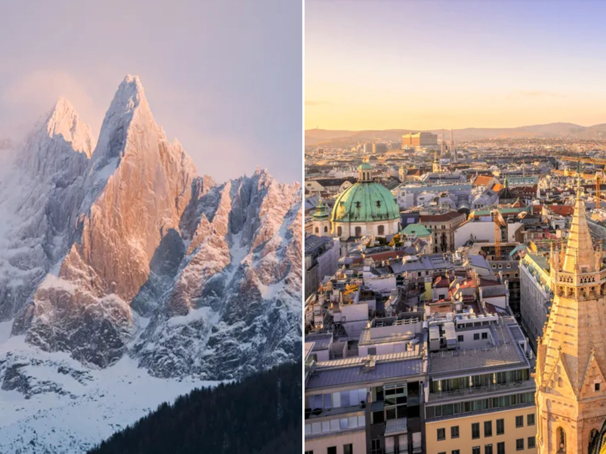 Vienna city / French Alps Chamonix