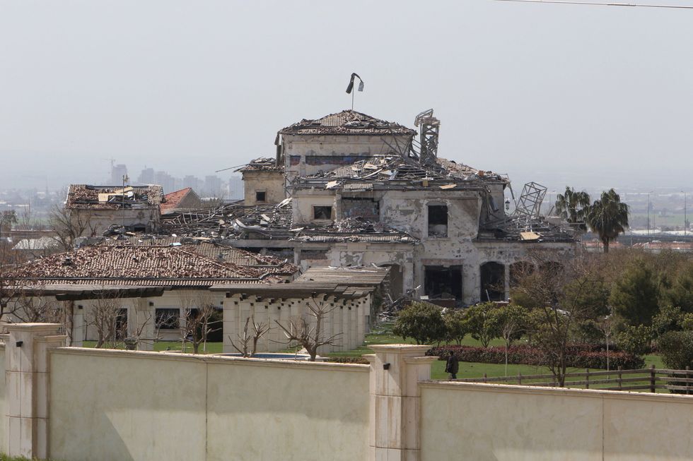 View of a damaged building in the aftermath of missile attacks in Erbil, Iraq March 13, 2022. REUTERS/Azad Lashkari