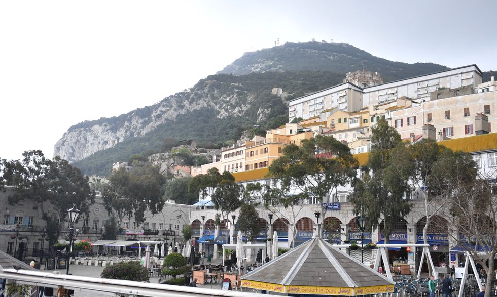 View of Casemates Square, Gibraltar.