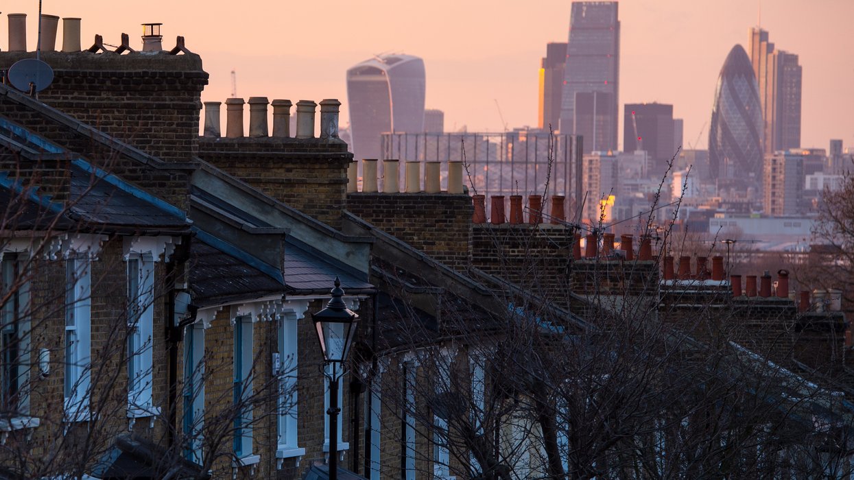 View of houses in London