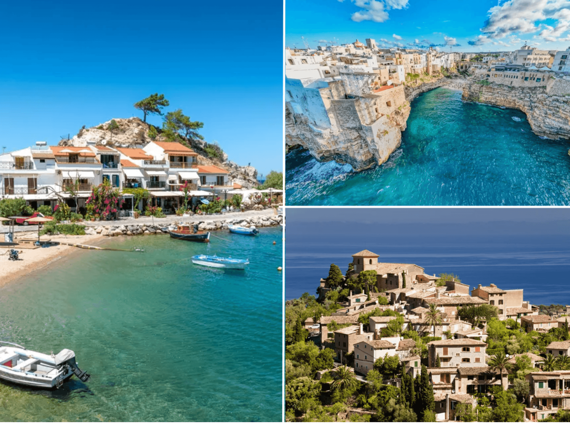 View of Kokkari village, Samos, Greece / Bari Italy / Mallorca, Balearic Islands, Spain