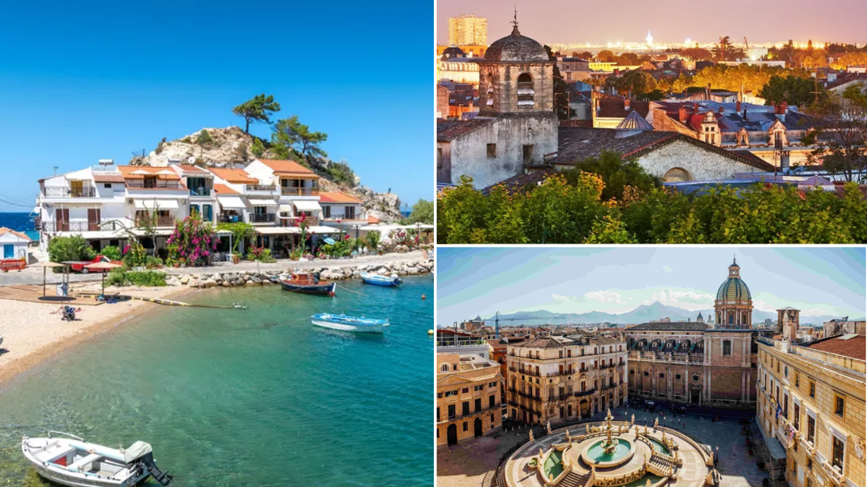 View of Kokkari village, Samos, Greece / Montpellier south of France / Palermo, Sicily