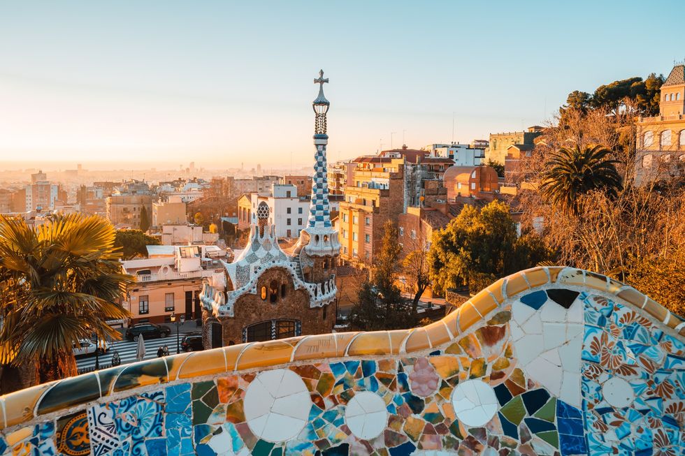 View of Park Guell in Barcelona