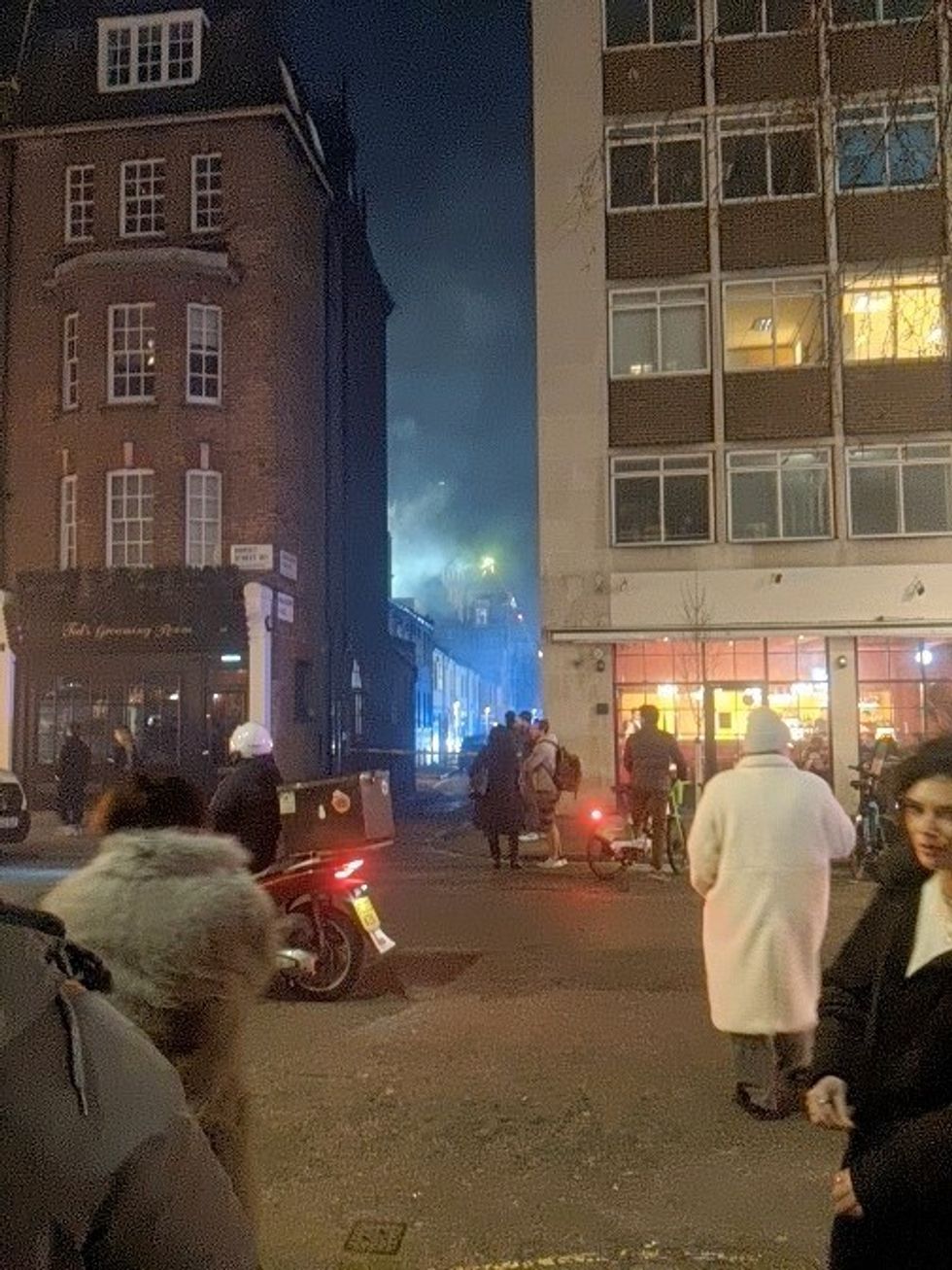 View of the fire in central London\u200b