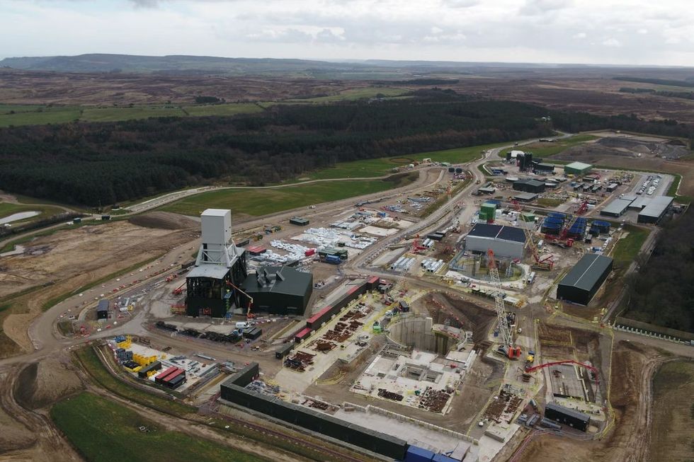 View of the Woodsmith mine site under construction