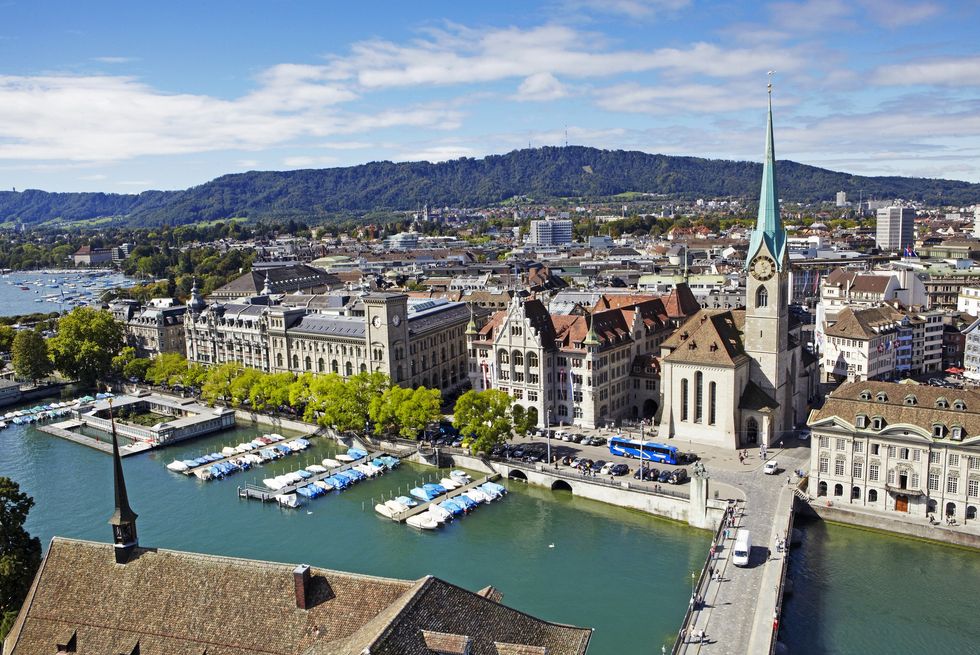 View of Zurich in Switzerland
