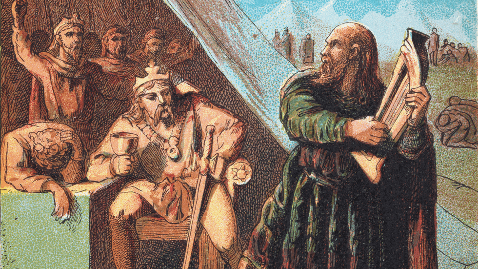 Viking camp Britain illustration