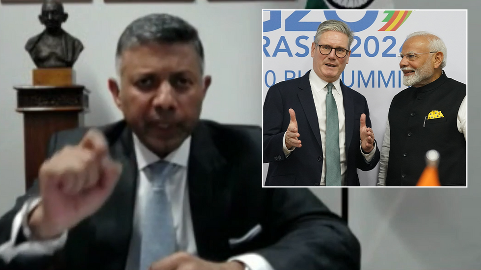 Vikram K. Doraiswami with an inset image of Sir Keir Starmer and Narendra Modi