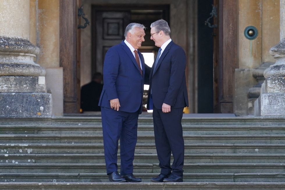 Viktor Orban arrives at Blenheim Palace for European summit