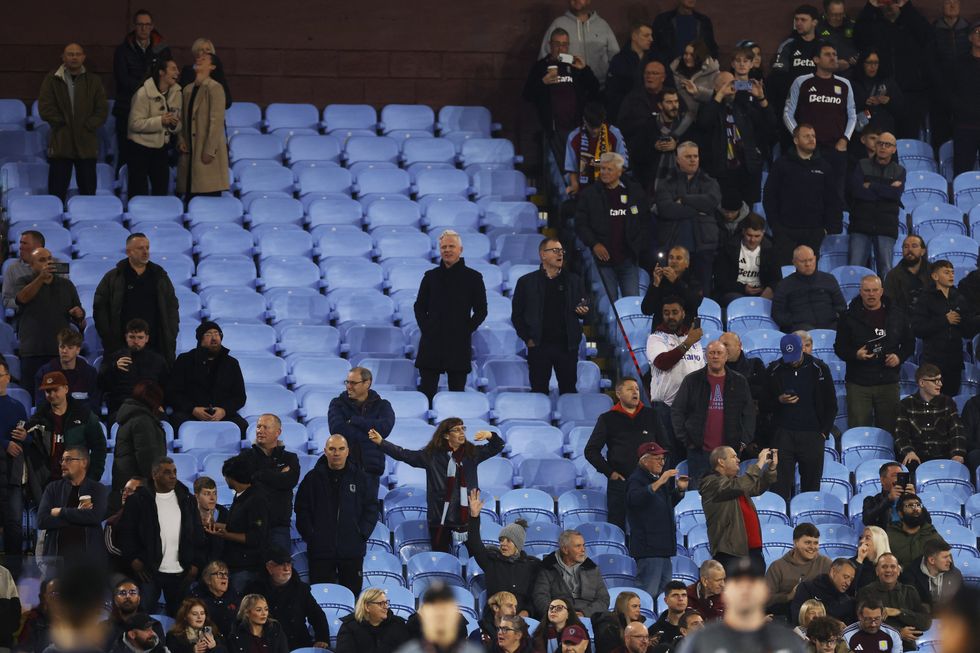 Villa fans chanted against Maccabi Tel Aviv, whose fans were not allowed inside Villa Park