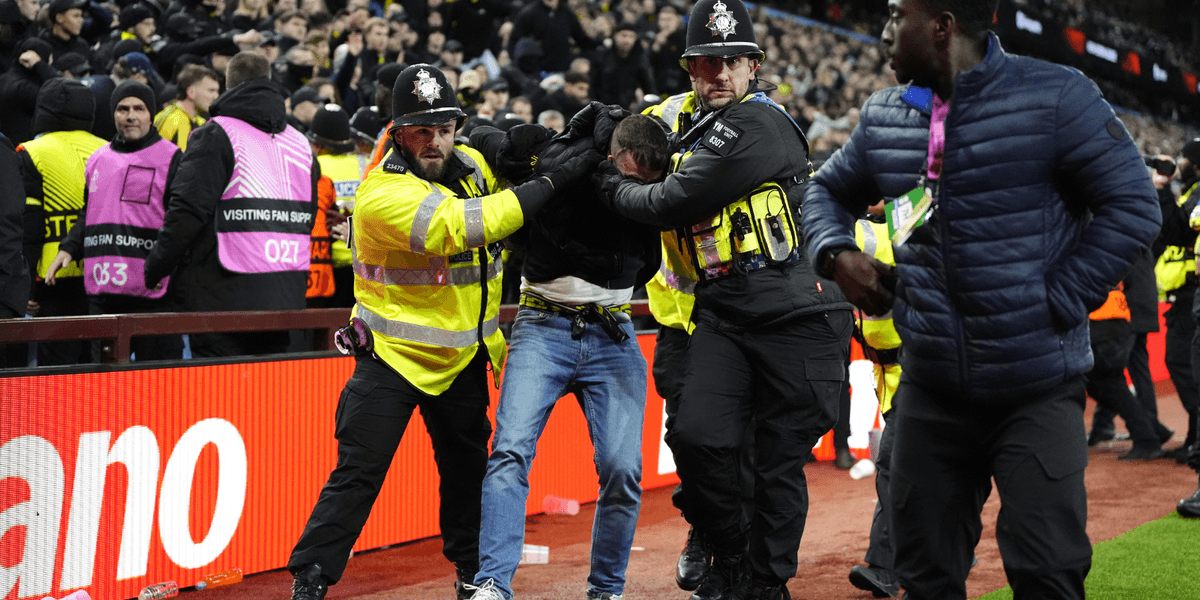 Police officers punched in face at game as fan violence erupts Police officers punched in face at game as fan violence erupts