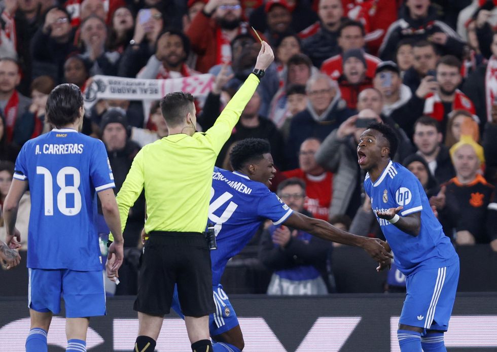 Vinicius Jr was booked for his exuberant celebrations before he was allegedly racially abused