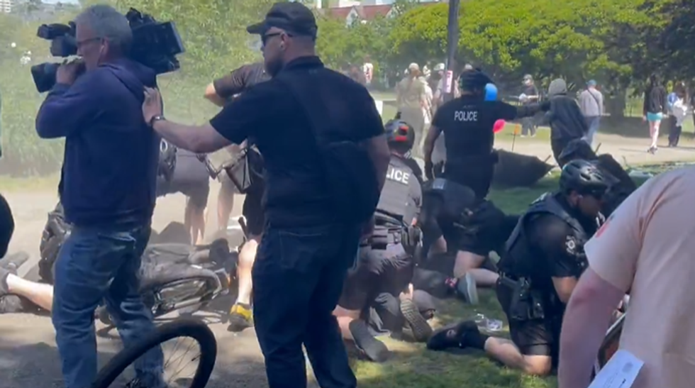 Violence breaking out