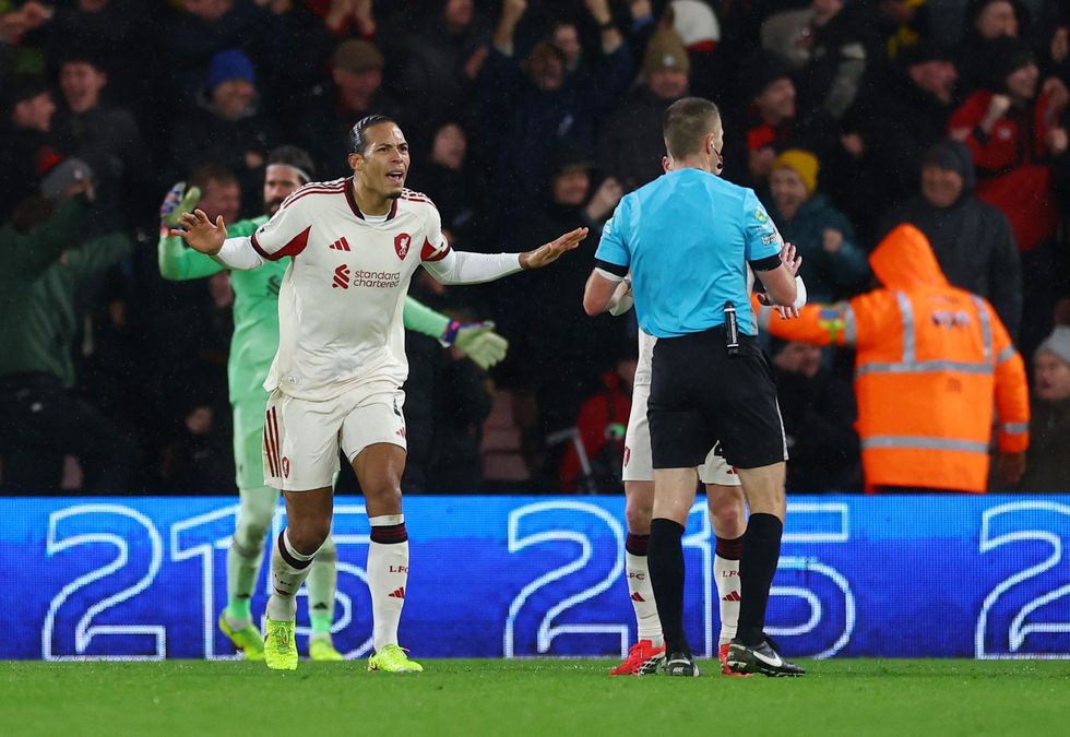 Virgil van Dijk blamed Liverpool's defeat on the referees and VAR
