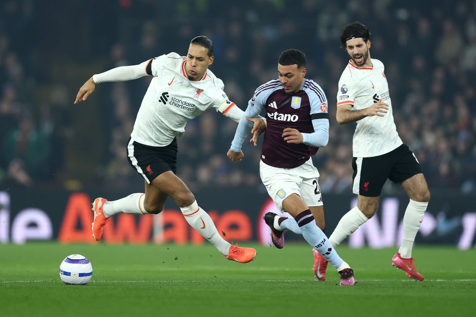 Virgil Van Dijk, Morgan Rogers and Dominik Szoboszlai