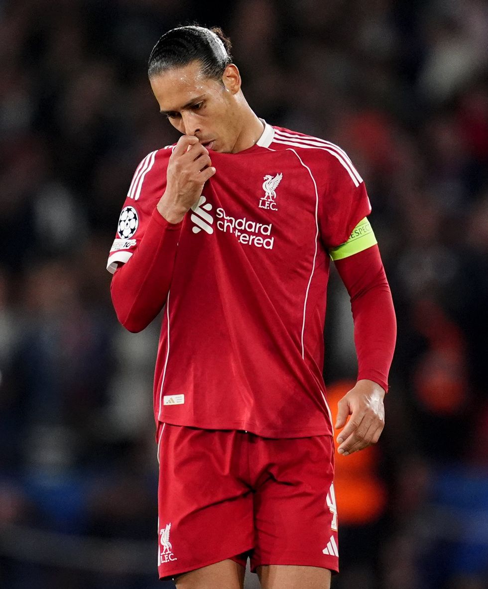 Virgil van Dijk toiled at the back as Liverpool lost to PSG