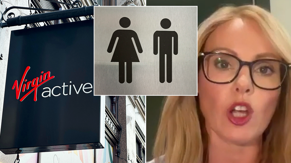 Virgin Active, two gender signs and Michelle Dewberry