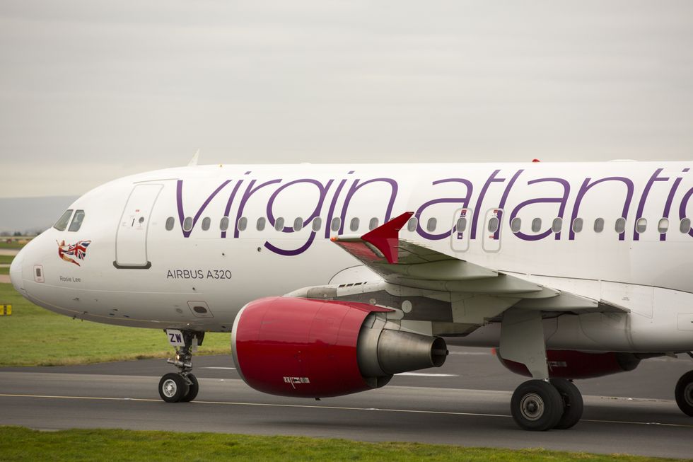 Virgin Atlantic plane at Manchester airport