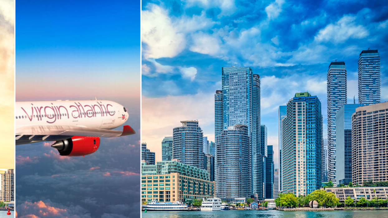 Virgin Atlantic plane / Toronto city