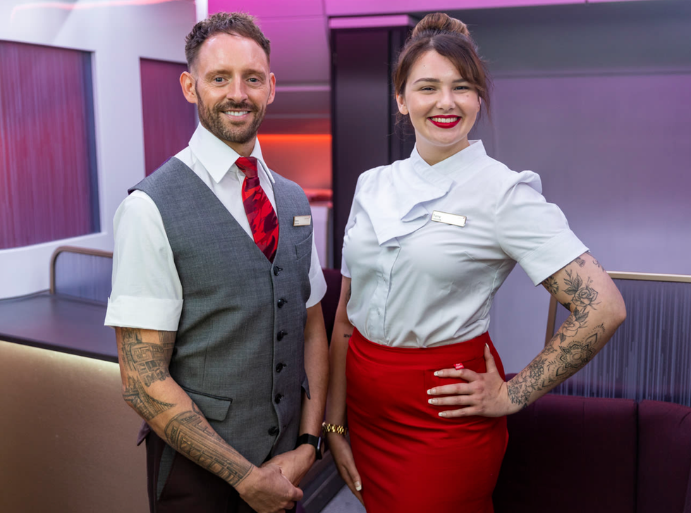Virgin Atlantic staff with tattoos