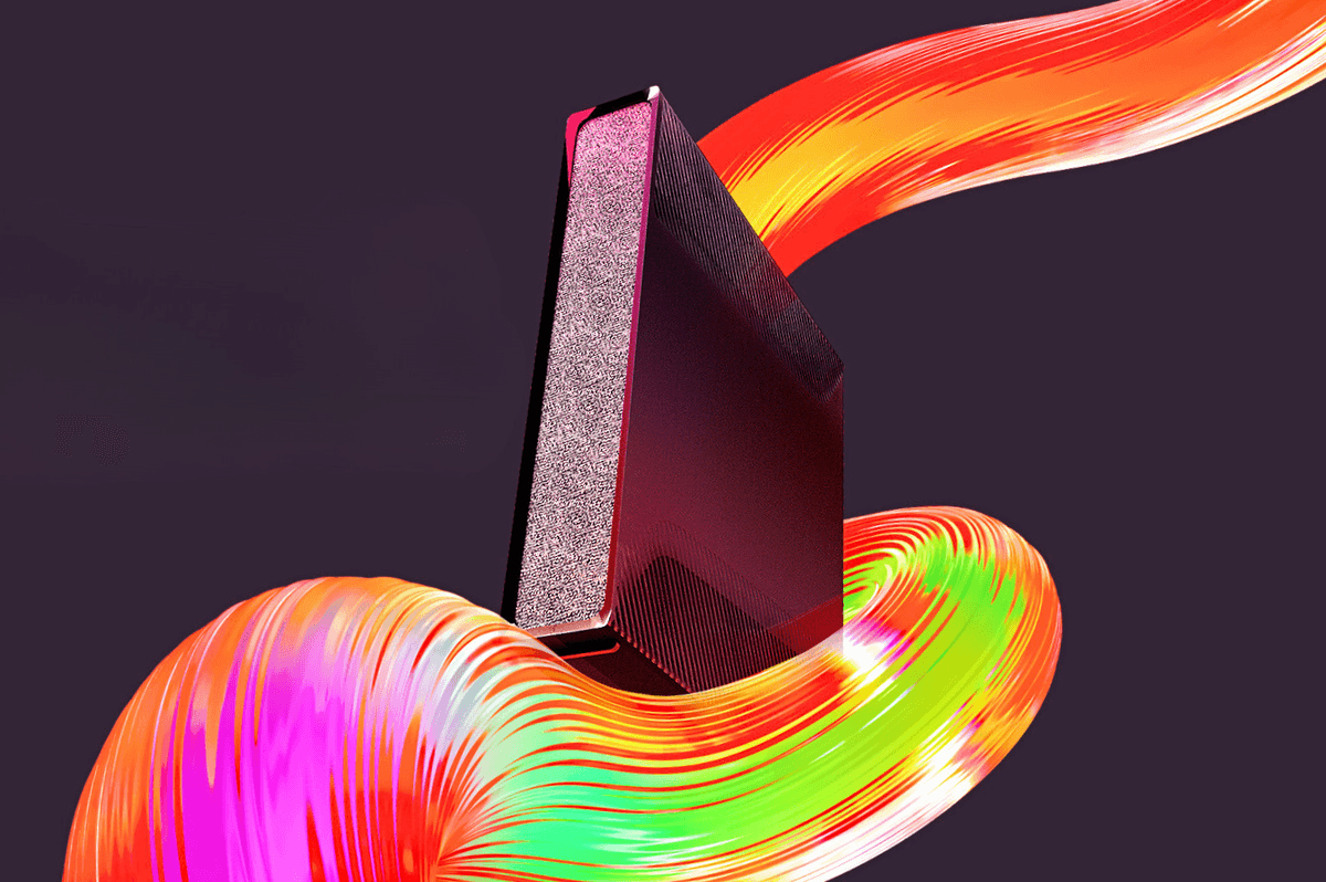 virgin media hub 5x wifi router pictured with colourful swirls