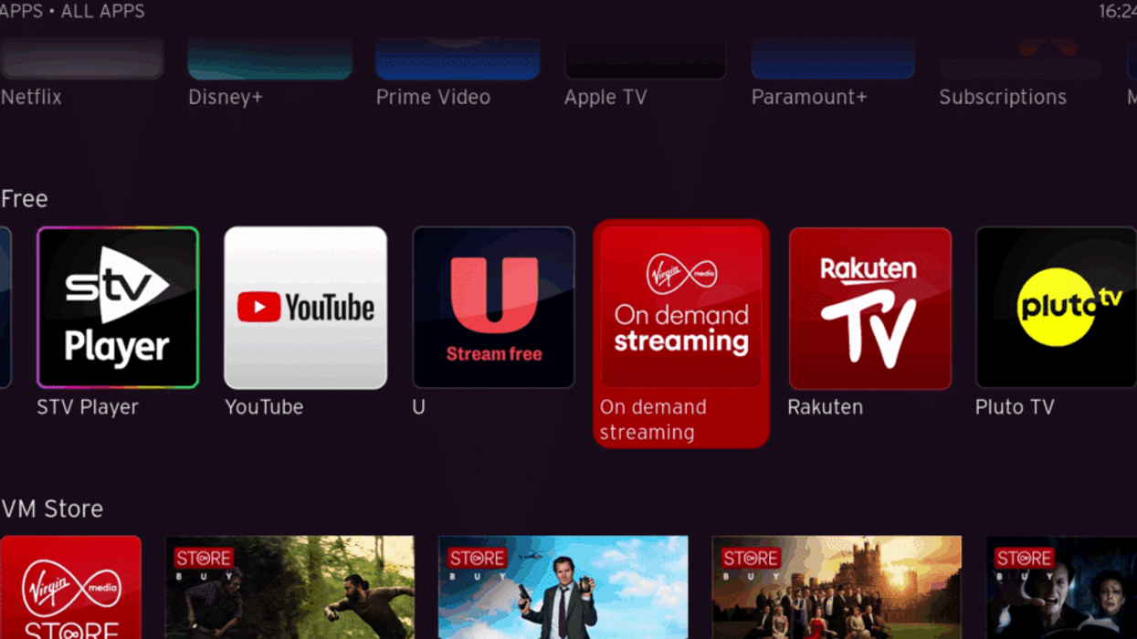 Virgin Media on-demand channels