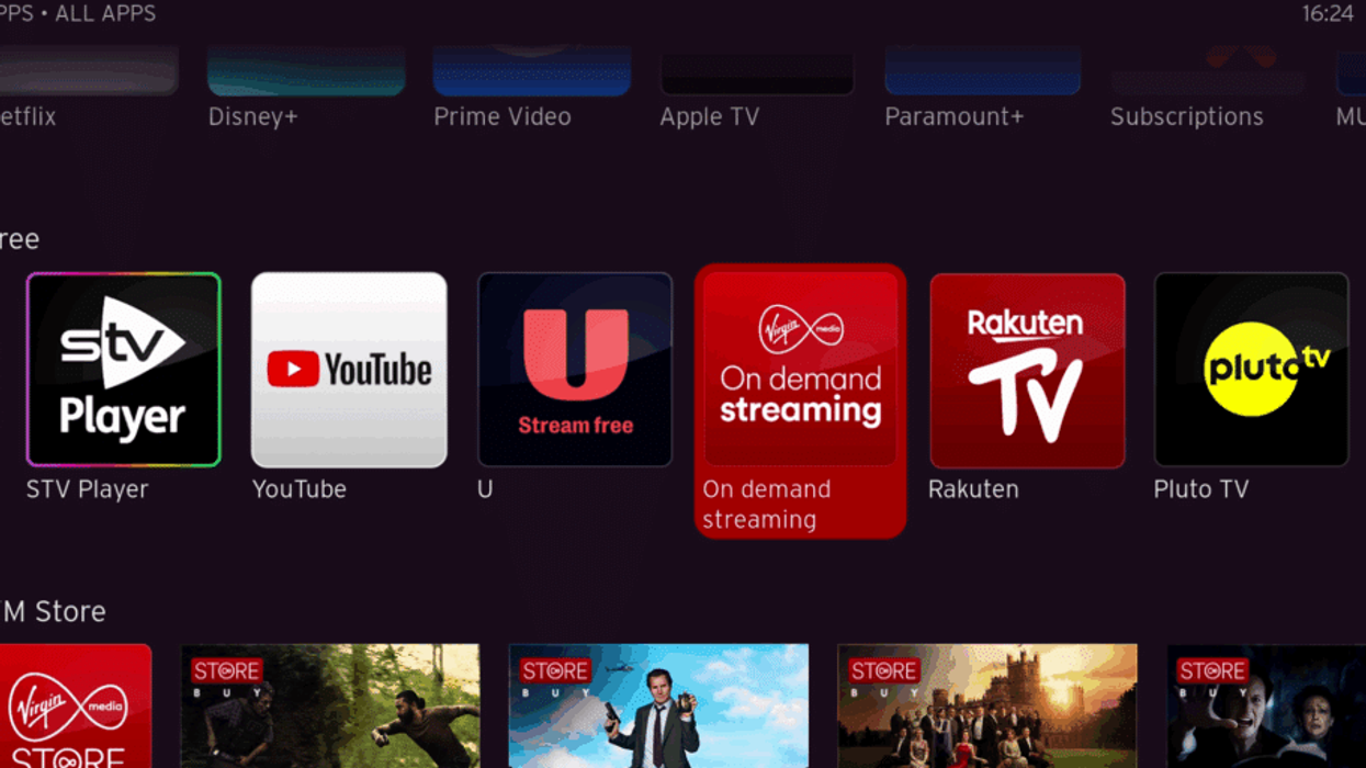 Virgin Media on-demand channels