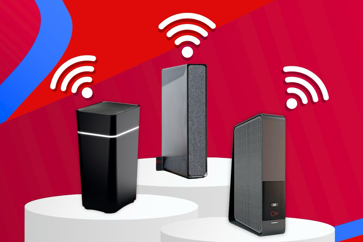 virgin media routers pictured side by side