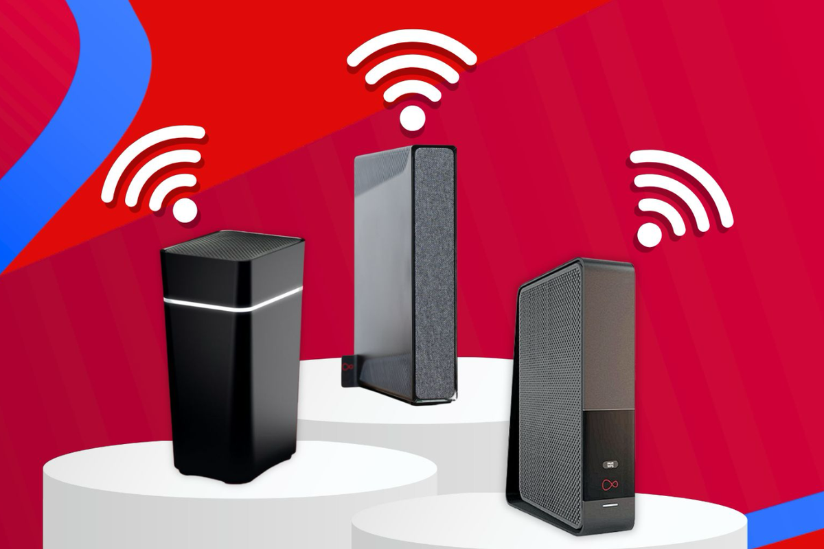 virgin media routers pictured side by side