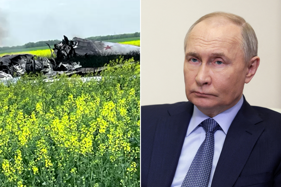 Vladimir Putin and crashed jet