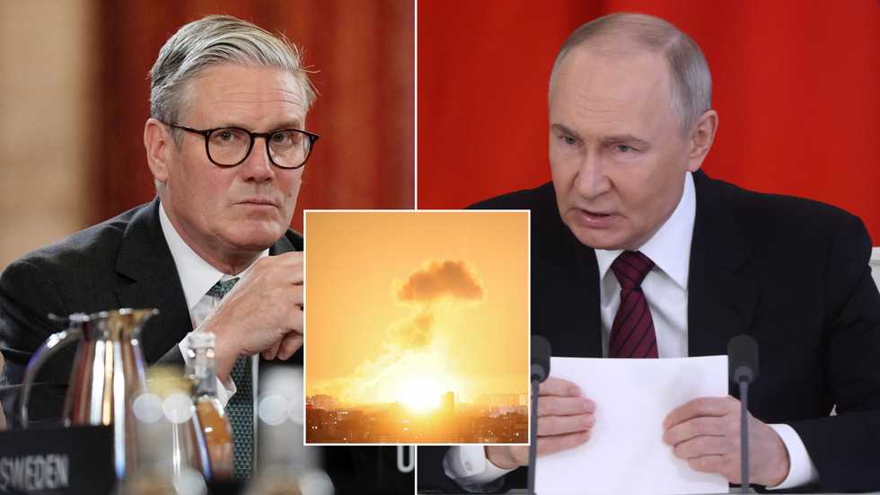 Vladimir Putin and Keir Starmer