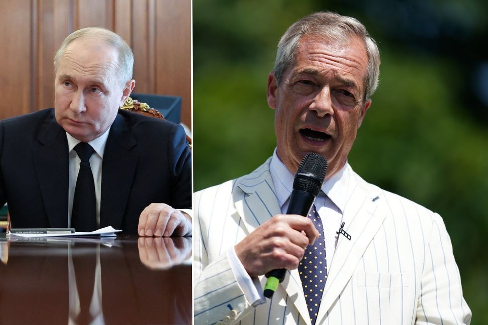 Vladimir Putin and Nigel Farage