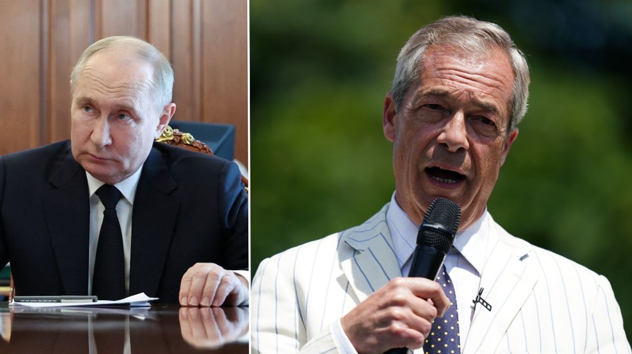 Vladimir Putin and Nigel Farage