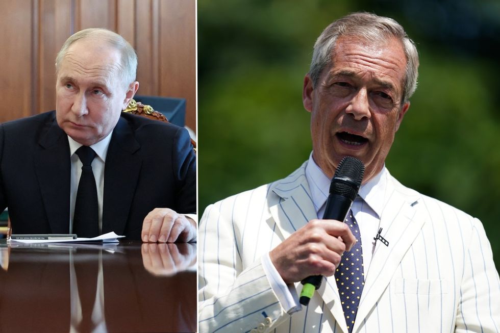 Vladimir Putin and Nigel Farage