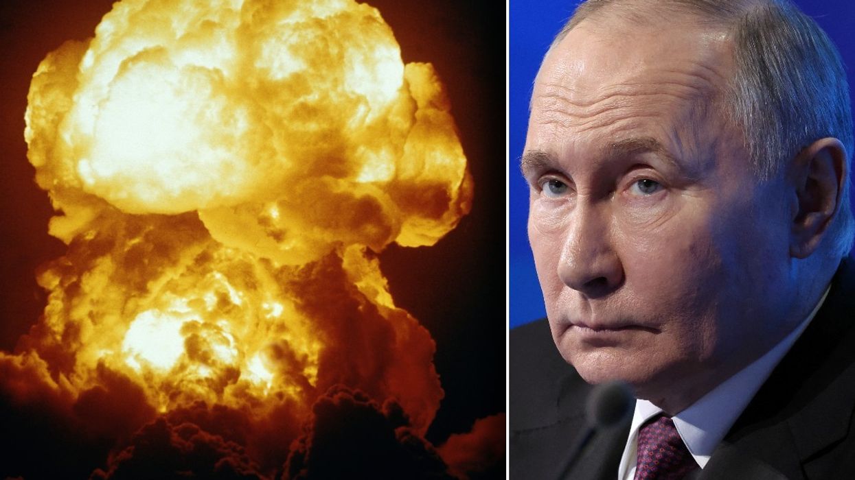 Vladimir Putin and nuclear explosion