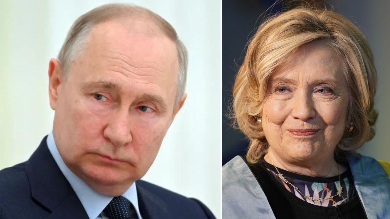 Vladimir Putin (left) and Hillary Clinton (right)