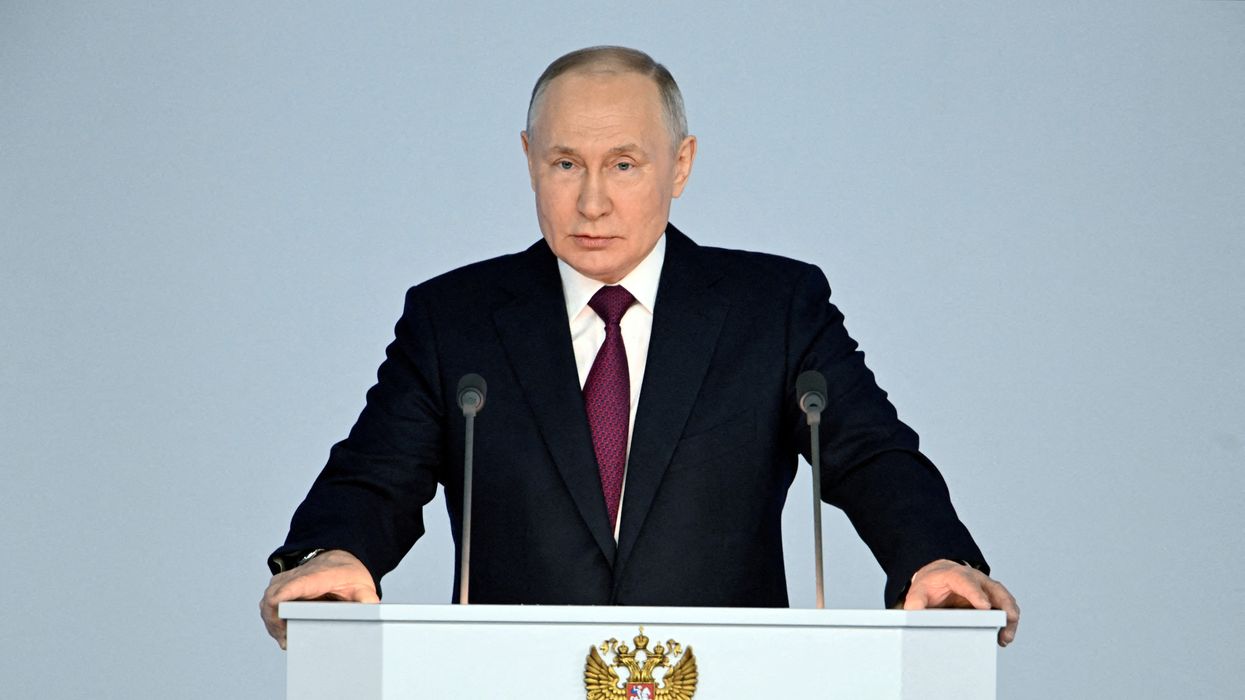 Vladimir Putin making a speech