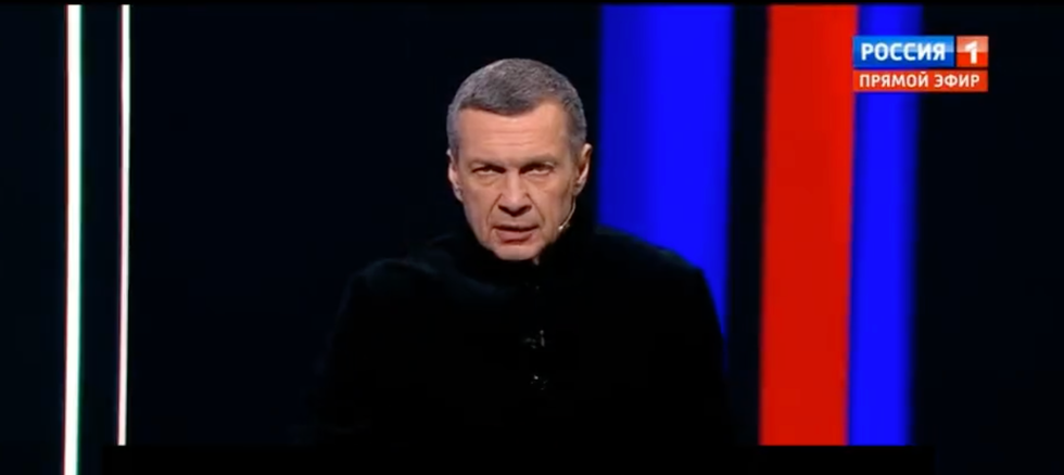 Vladimir Solovyov speaking on his Russian show