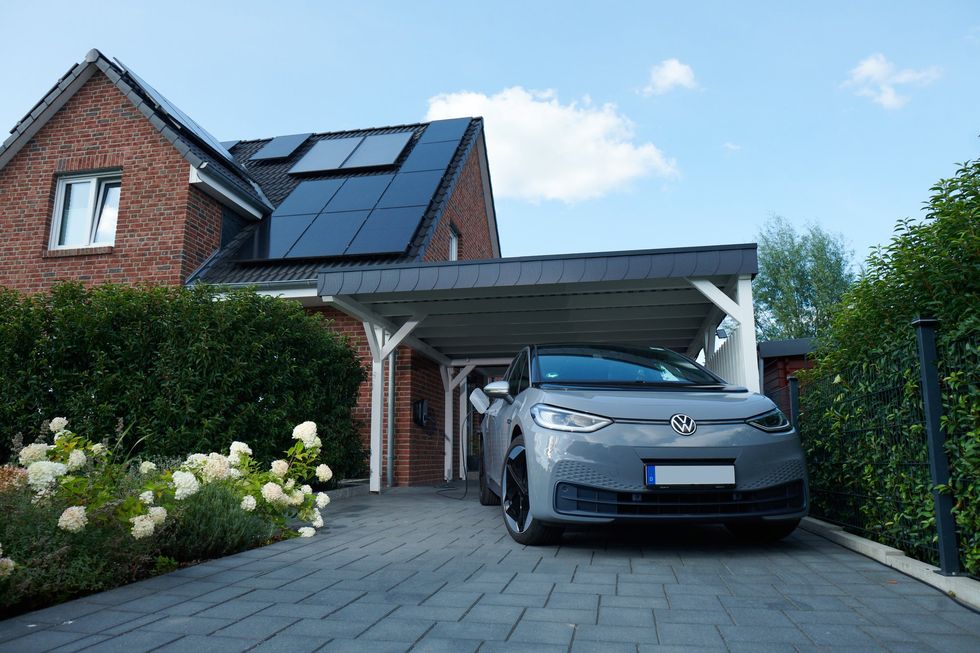 Volkswagen electric car charging at home
