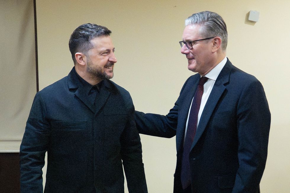 Volodymr Zelensky and Sir Keir Starmer
