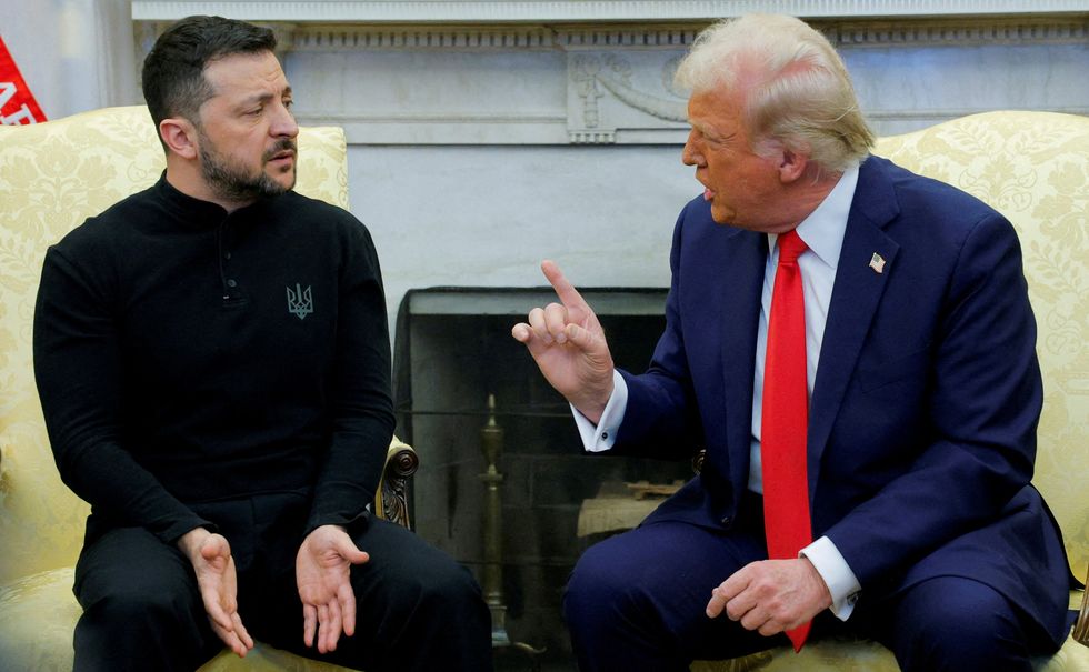 Volodymyr Zelensky and Donald Trump