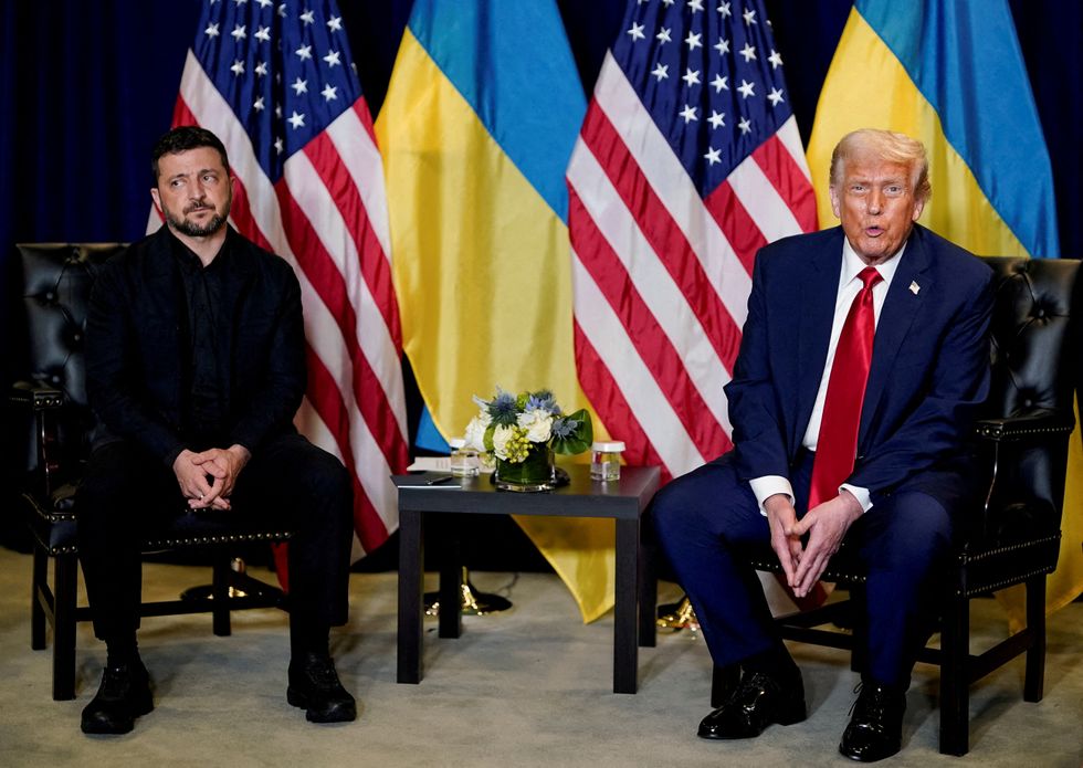 Volodymyr Zelensky and Donald Trump