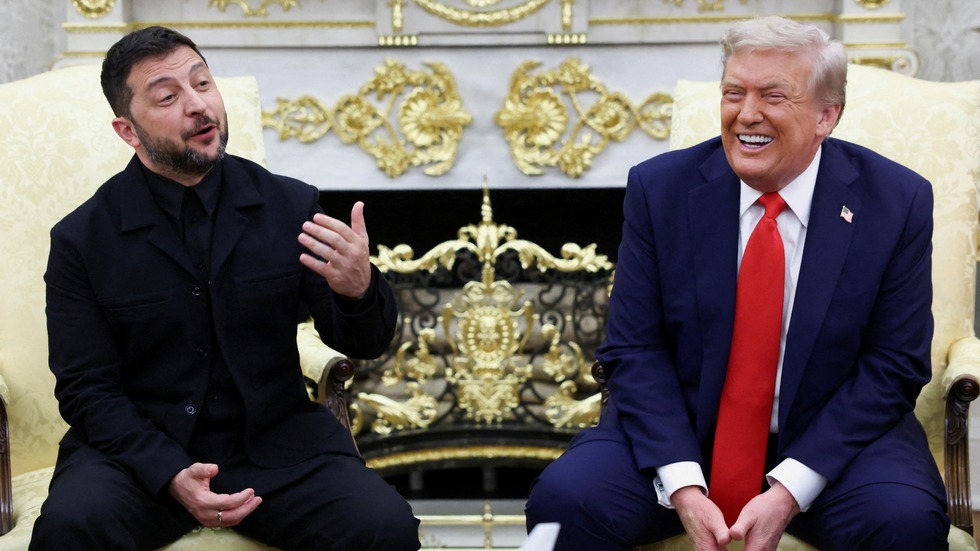 Volodymyr Zelensky and Donald Trump