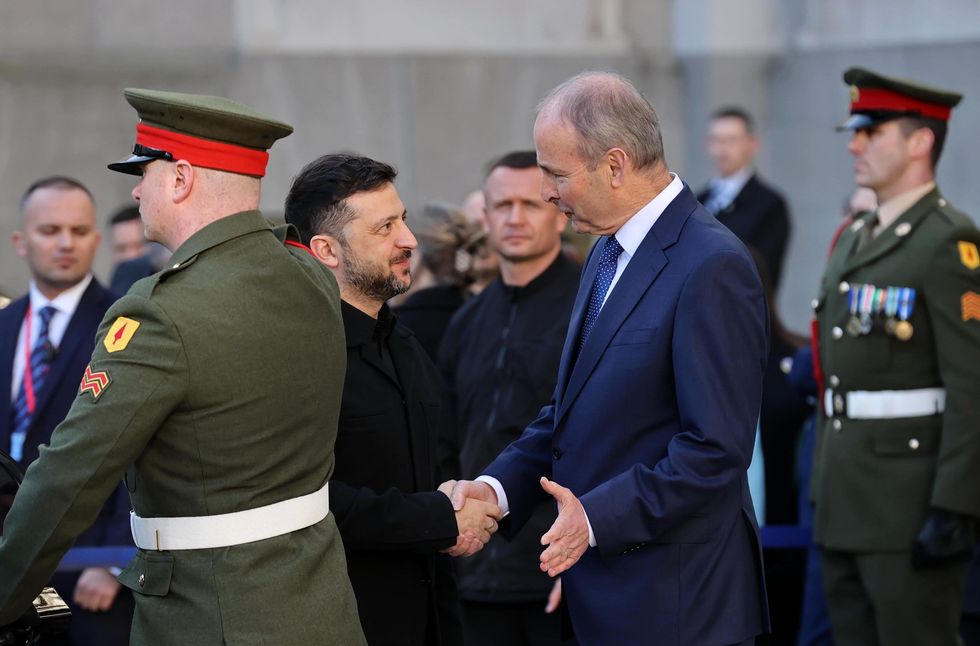 Volodymyr Zelensky and Micheal Martin