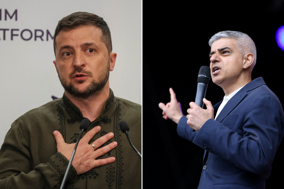 Volodymyr Zelensky, Sadiq Khan