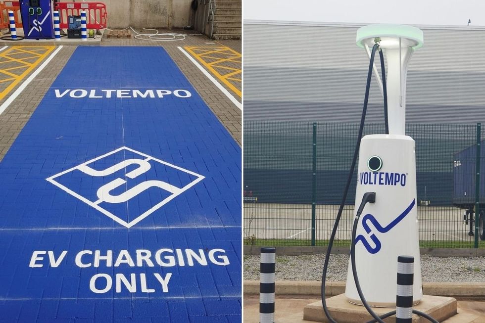 Voltempo EV charging bay and the Voltempo HyperCharger