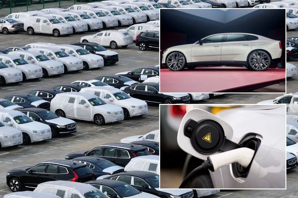 Volvo cars and a Volvo EV charging
