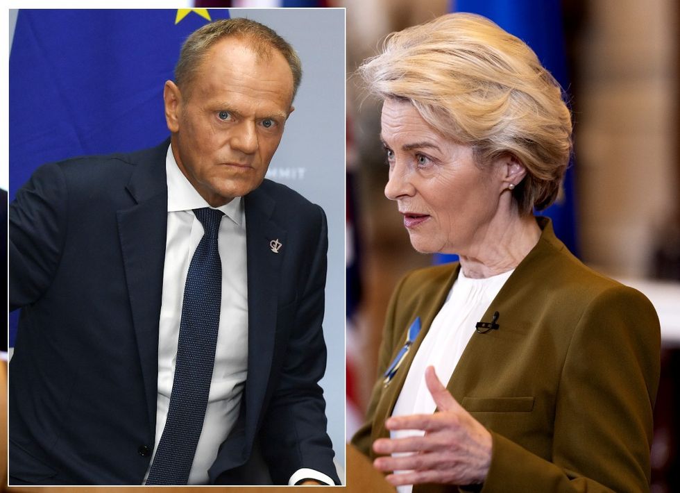 Von der Leyen and Donald Tusk